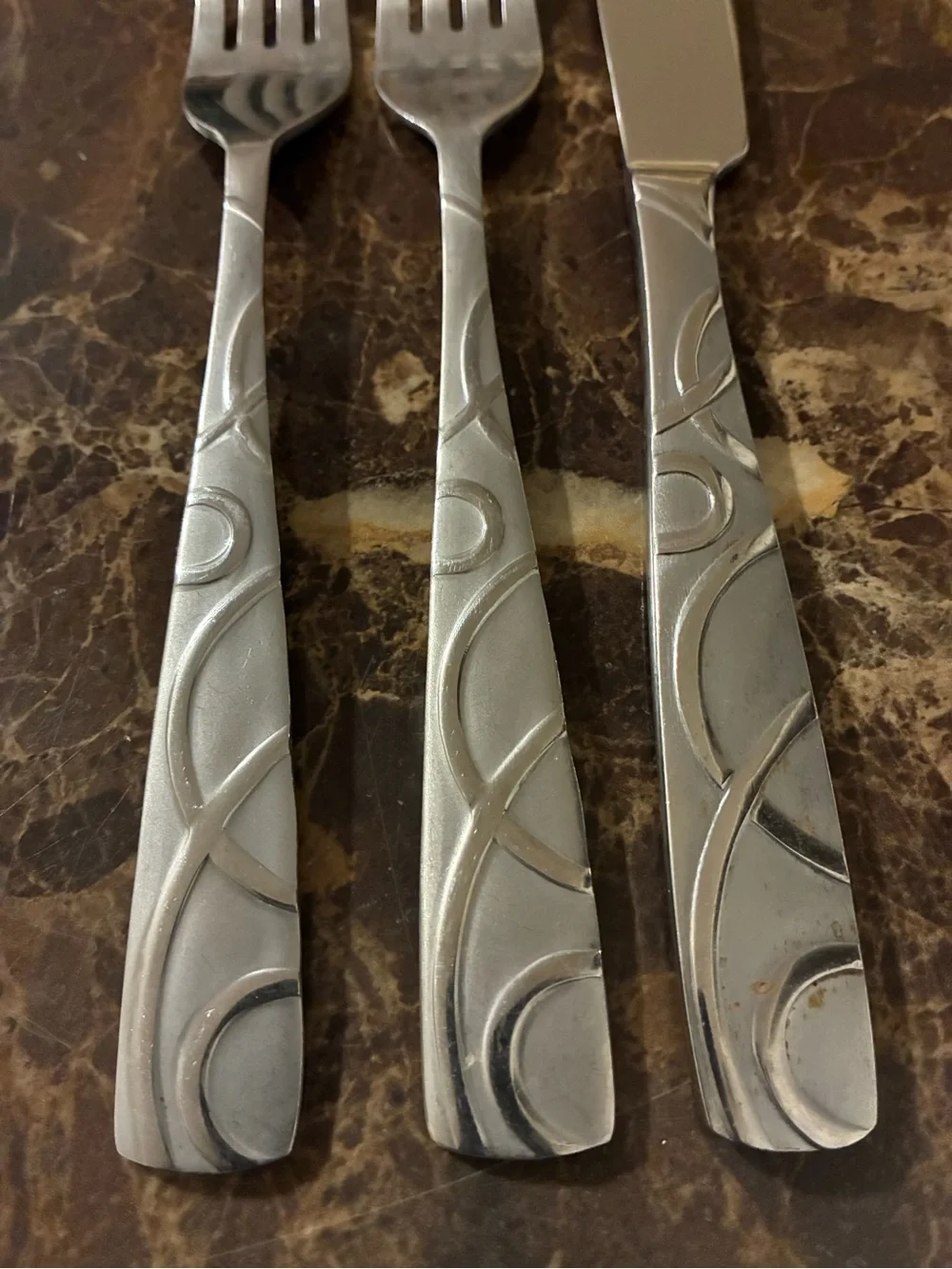 Cambridge Conquest Stainless Steel Flatware Set of 2 Dinner Forks & Knife